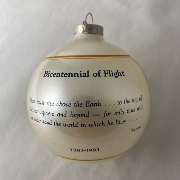 Hallmark Satin Ornament  -  1983 Bicentennial Flight  - Vintage Collectable - Picture 2 of 4